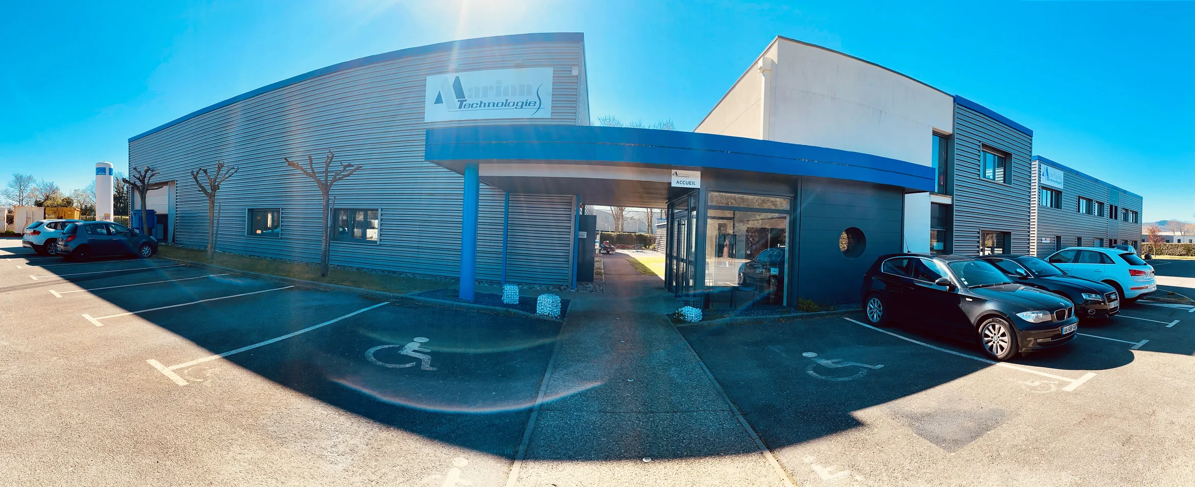 Panoramic view of the buildings
